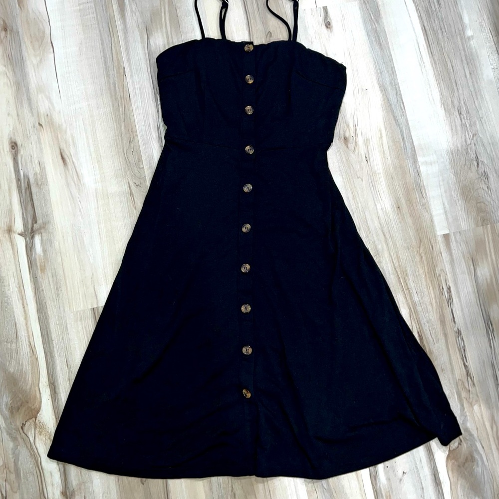 SUMMER DRESS with button front and spaghetti straps